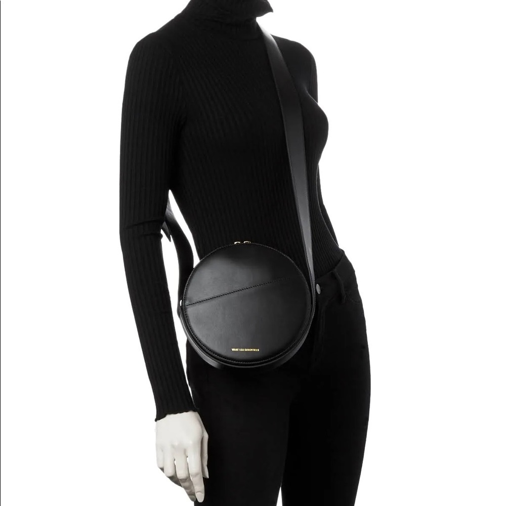 Want Les Essentials Nikos round black leather crossbody bag